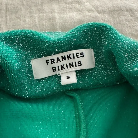 Frankie’s Bikinis Rose Terry Romper Mistletoe Green (1) - Picture 6 of 7